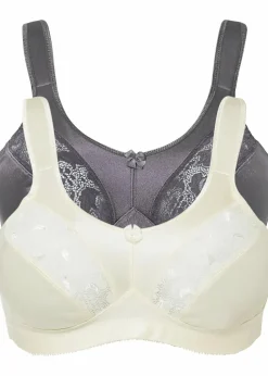 Entlastungs-BH ohne Bügel mit gepolsterten Trägern (2er Pack)