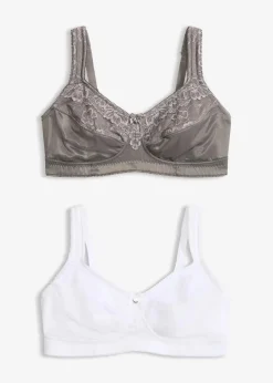 Entlastungs-BH ohne Bügel mit gepolsterten Trägern (2er Pack)