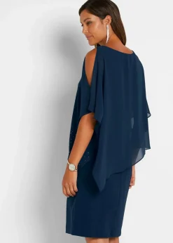 Etuikleid mit Glitzersteinen