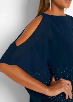 Etuikleid mit Glitzersteinen