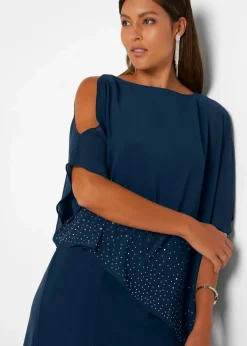 Etuikleid mit Glitzersteinen