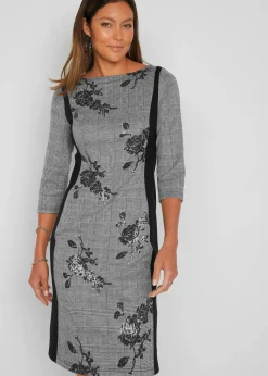 Etuikleid mit Paillettenstickerei