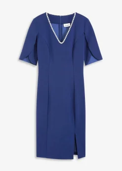 Etuikleid mit Perlenapplikation