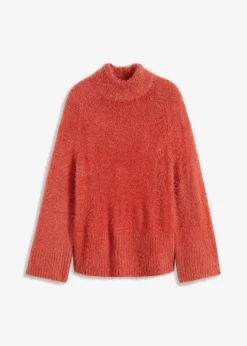 Federgarn-Pullover mit weiten Ärmeln, Boxy-Fit