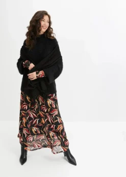 Federgarn-Pullover mit weiten Ärmeln, Boxy-Fit