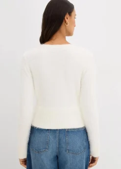 Feinstrickjacke aus Federgarn