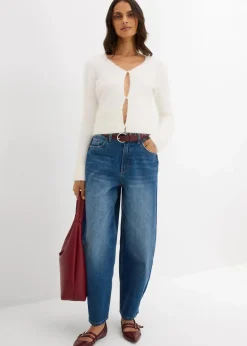 Feinstrickjacke aus Federgarn