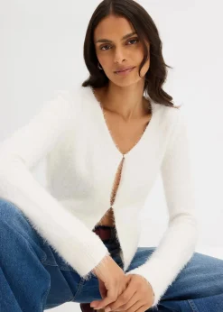 Feinstrickjacke aus Federgarn