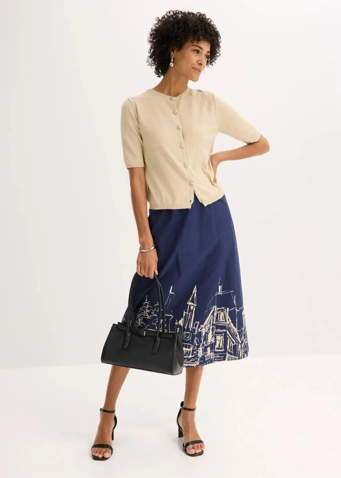 Feinstrickjacke aus feinem Viskose-Mix