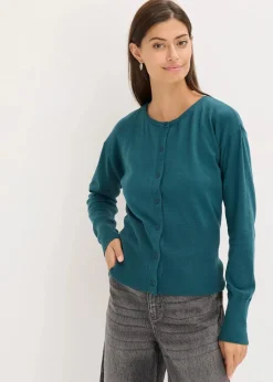 Feinstrickjacke aus fließendem Viskose-Mix