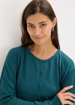 Feinstrickjacke aus fließendem Viskose-Mix