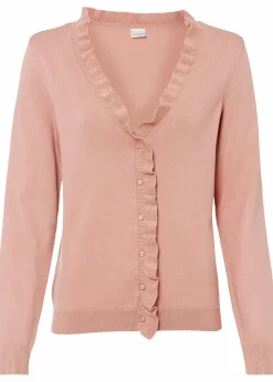 Feinstrickjacke aus fließendem Viskose-Mix