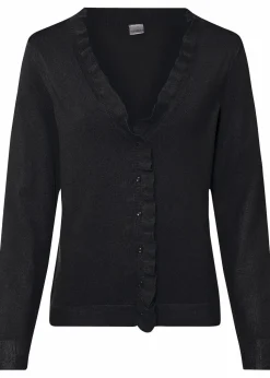 Feinstrickjacke aus fließendem Viskose-Mix