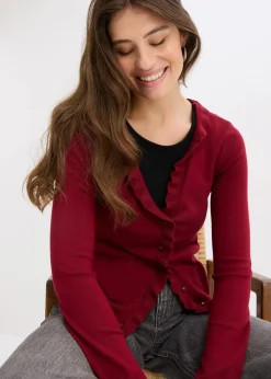 Feinstrickjacke aus fließendem Viskose-Mix