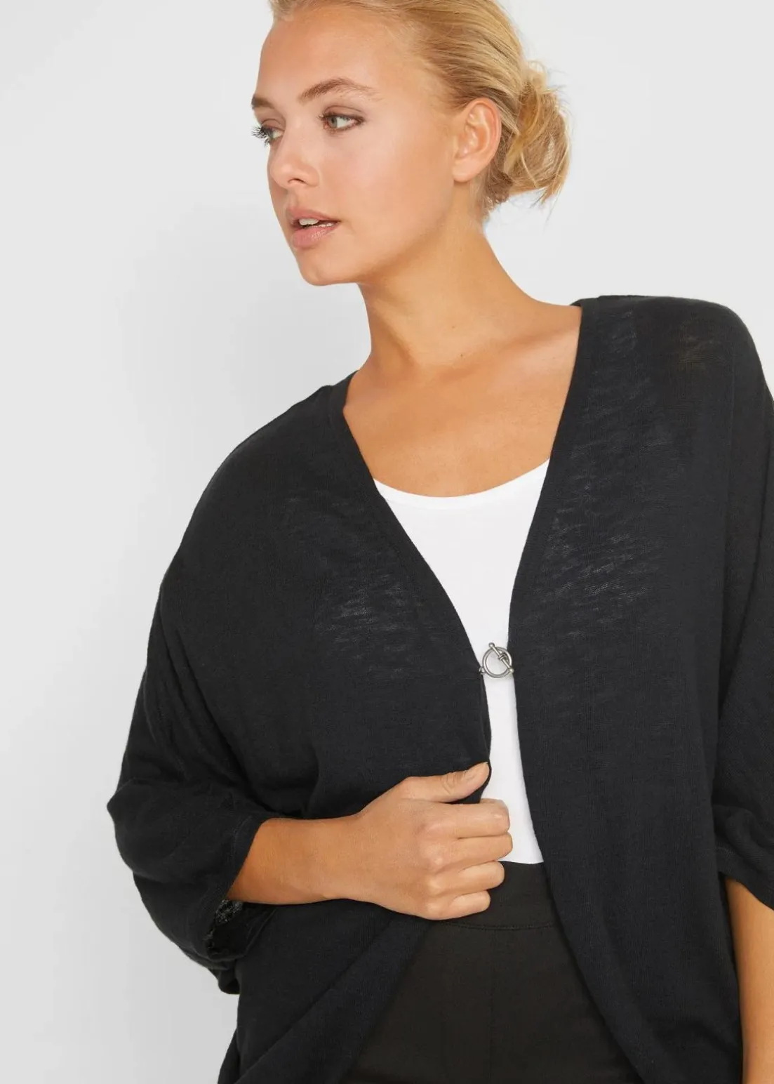 Feinstrickjacke aus reiner Baumwolle