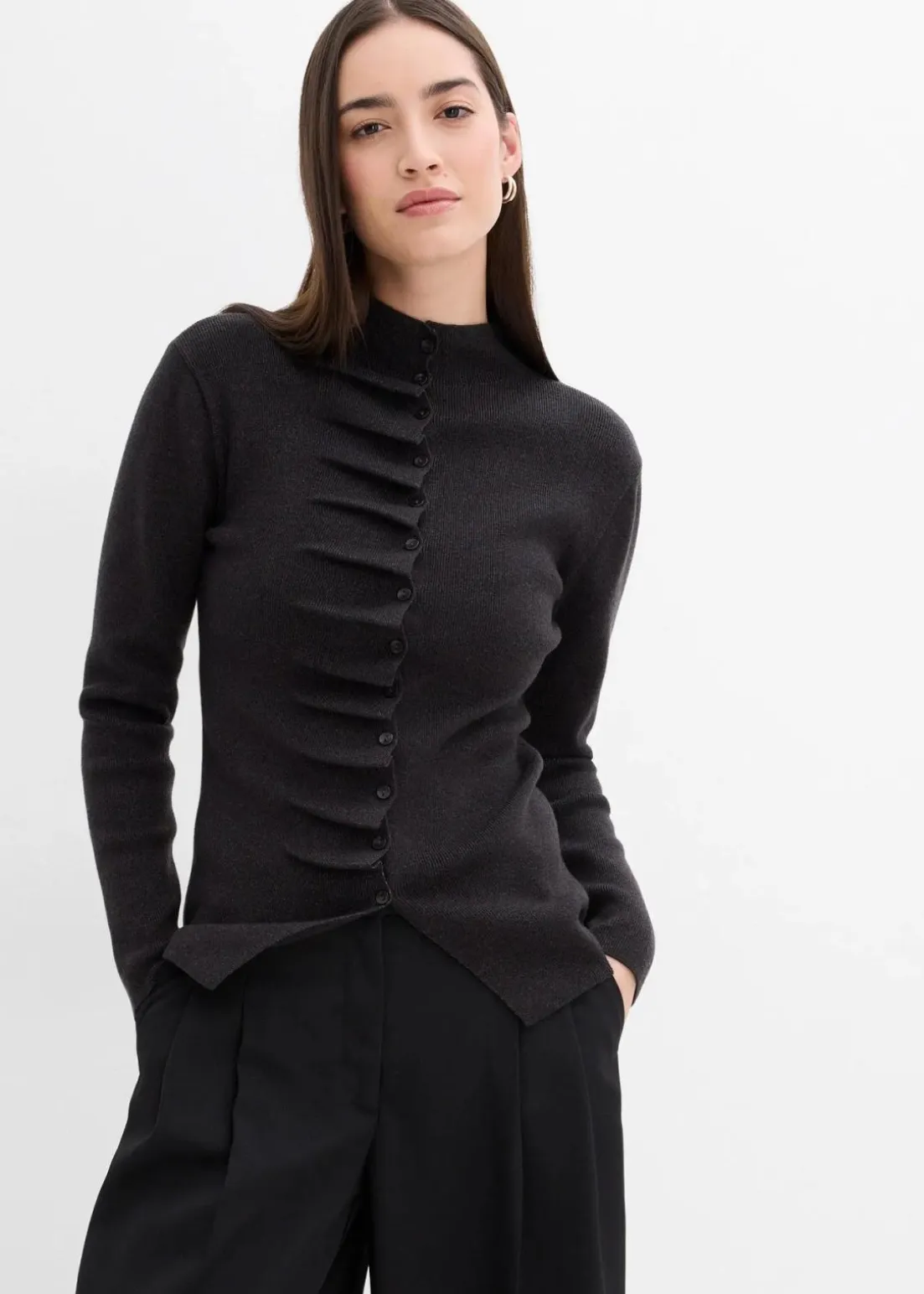 Feinstrickjacke aus softem Viskose-Mix