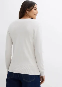 Feinstrickjacke mit Knopfleiste