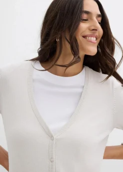 Feinstrickjacke mit Knopfleiste