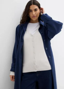 Feinstrickjacke mit Knopfleiste