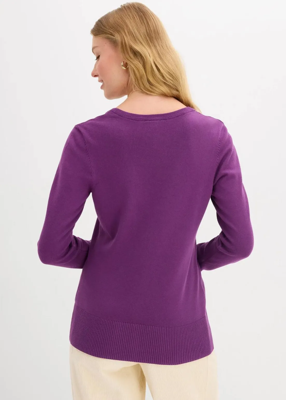 Feinstrickjacke mit Knopfleiste