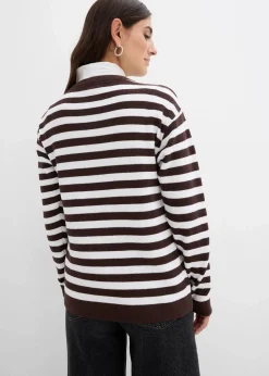 Feinstrickjacke, Rundhals