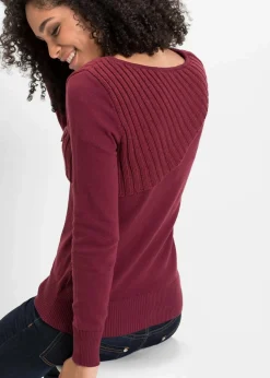 Feinstrickpullover aus Baumwoll-Mix