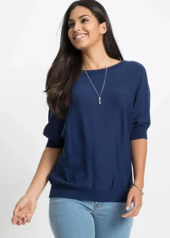 Feinstrickpullover aus Baumwoll-Mix