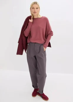 Feinstrickpullover aus feinem Viskose-Mix