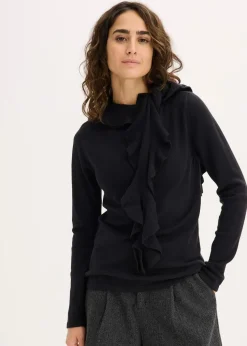 Feinstrickpullover aus fließendem Viskose-Mix