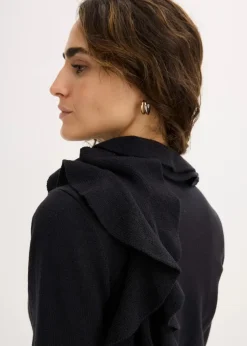 Feinstrickpullover aus fließendem Viskose-Mix