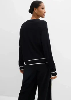 Feinstrickpullover aus Viskose-Mix