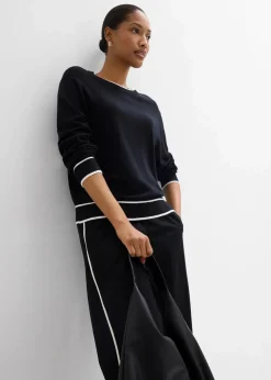 Feinstrickpullover aus Viskose-Mix