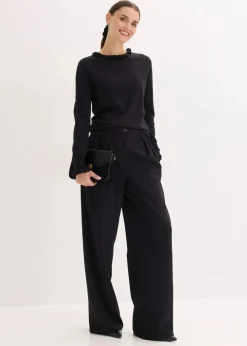 Feinstrickpullover aus Viskose-Mix