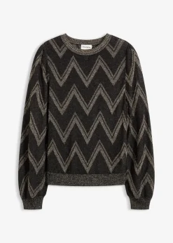 Feinstrickpullover mit Glitzereffekt