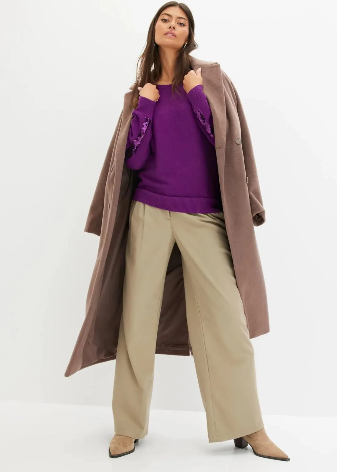 Feinstrickpullover mit Pailletten