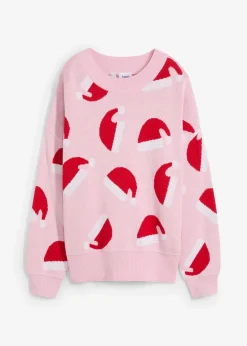 Feinstrickpullover mit Rundhals, oversized