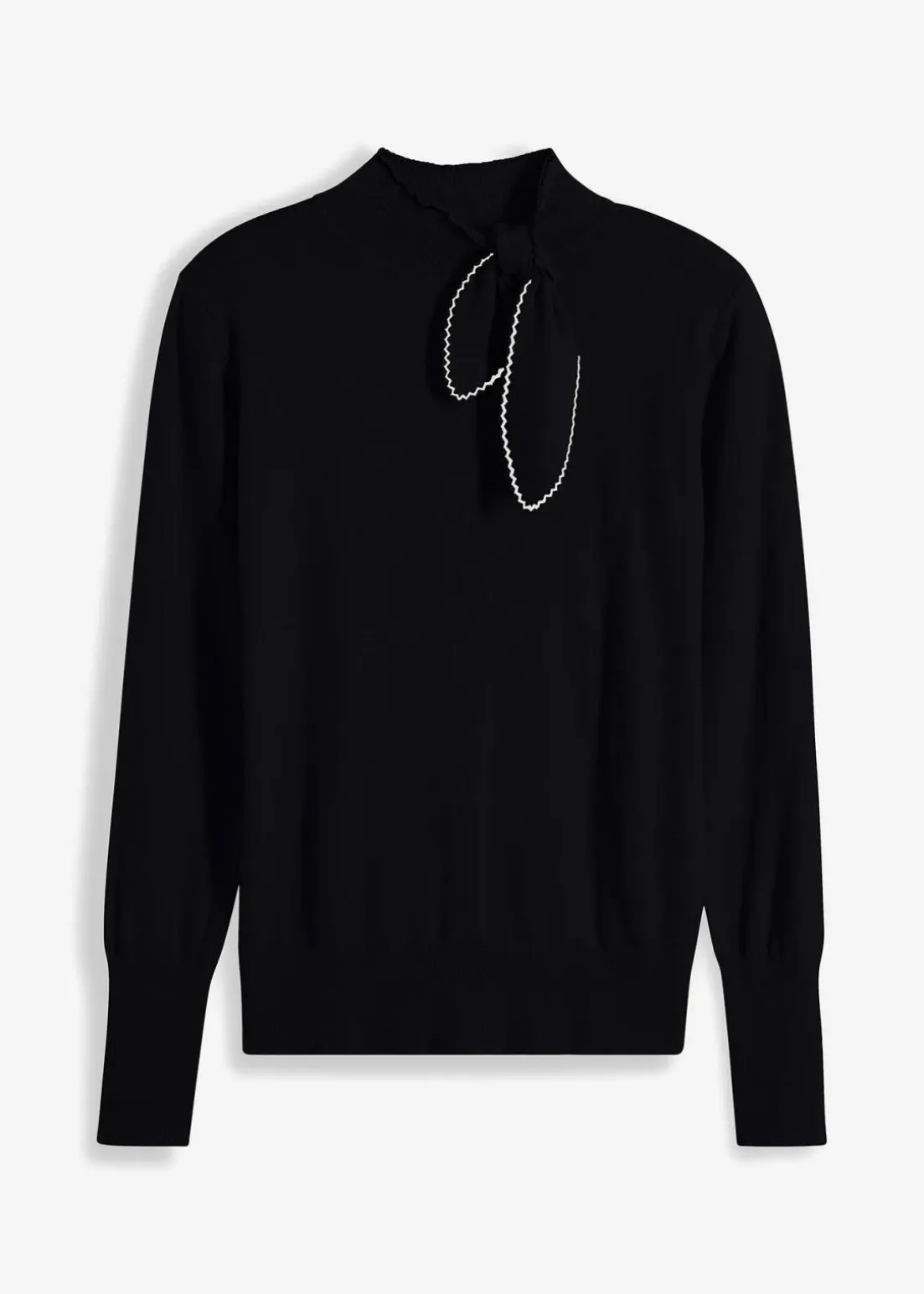 Feinstrickpullover mit Schleifendetail