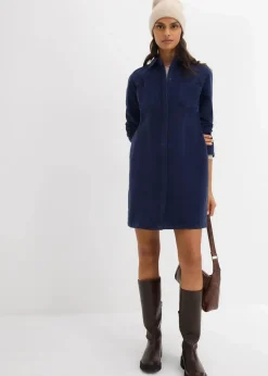 Figurbetontes Cordkleid