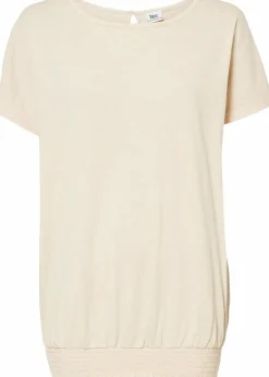 Flammgarn-Shirt aus Bio-Baumwolle mit Smockbund