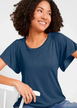 Flammgarn-Shirt mit Flügelärmeln