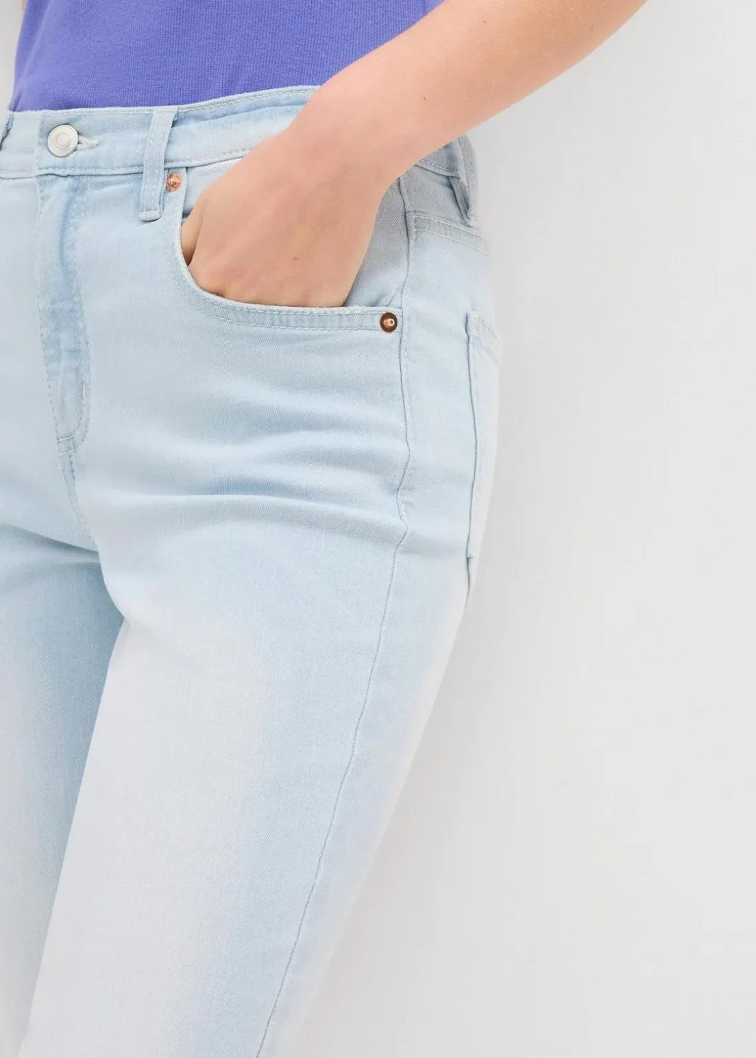 Flared Jeans High Waist, cropped