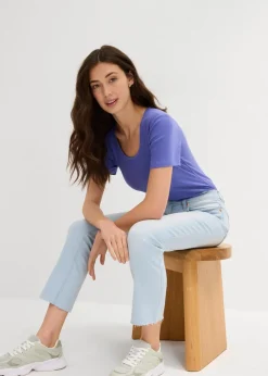 Flared Jeans High Waist, cropped