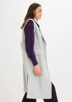 Flauschmantel mit abnehmbaren Ärmeln