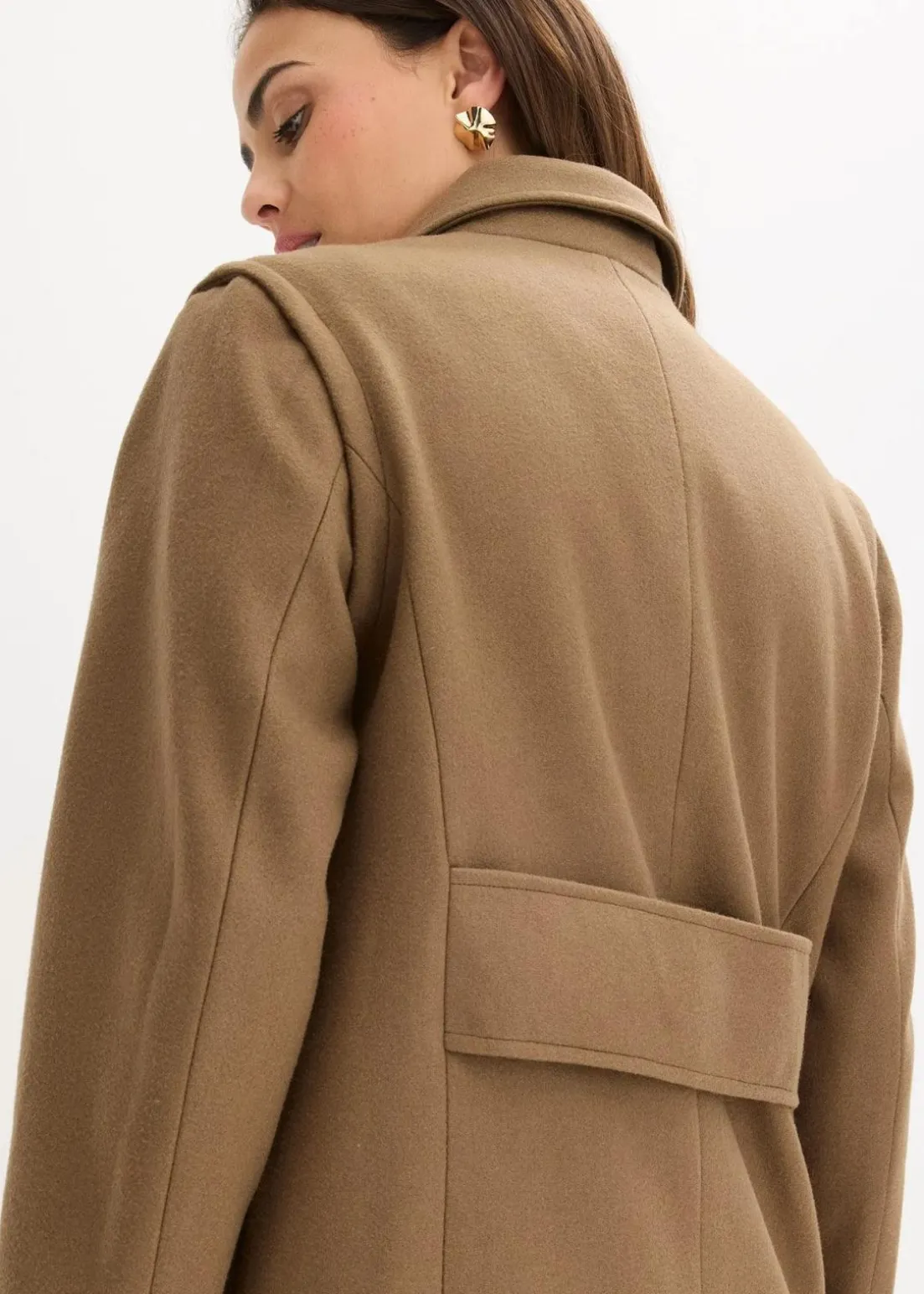 Flauschmantel mit abnehmbaren Ärmeln