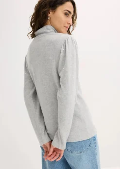 Fleeceshirt aus fließendem Viskose-Mix