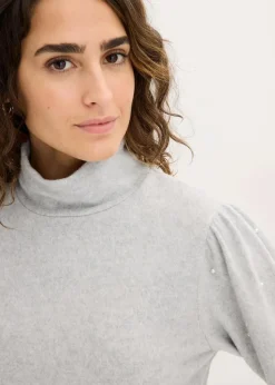 Fleeceshirt aus fließendem Viskose-Mix