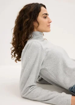 Fleeceshirt aus fließendem Viskose-Mix