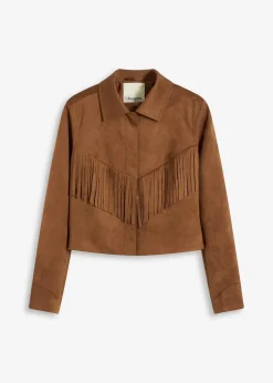Fransen-Jacke in Wildleder-Optik