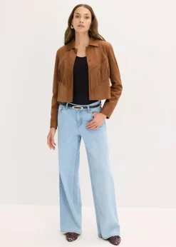 Fransen-Jacke in Wildleder-Optik