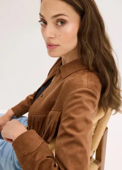 Fransen-Jacke in Wildleder-Optik